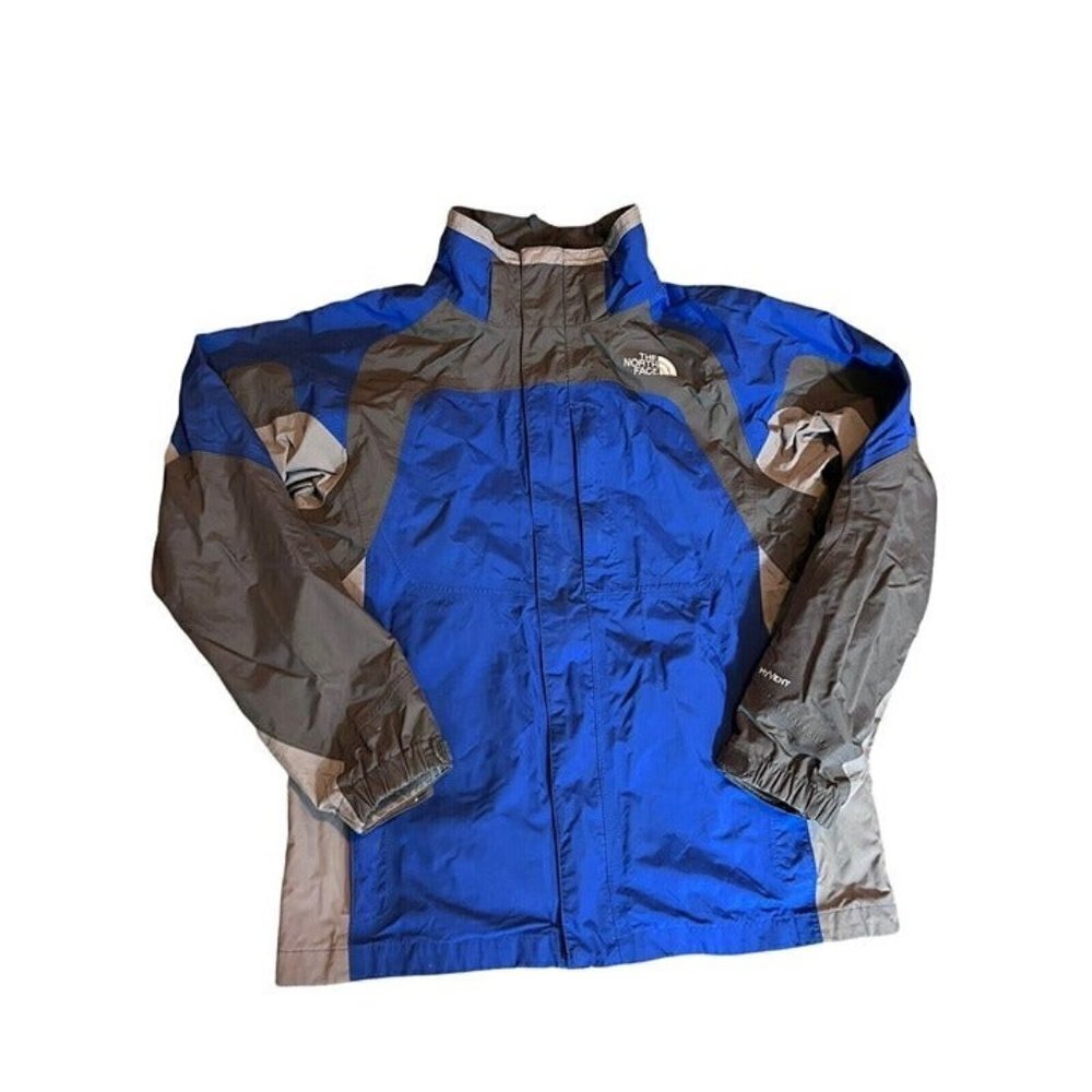 THE NORTH FACE Hyvent Youth Boys Blue Gray Shell Only Jacket Sz XL